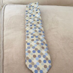 Perry Ellis Blue and Brown Polka Dot Tie